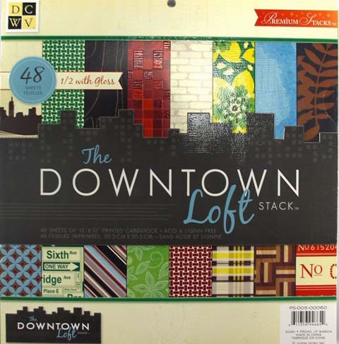 DCWV - Downtown Loft Stack (Glitter Hanging) 12 X 12