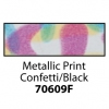 Friendly Plastic - Metallic Print Confetti/Black