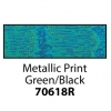 Friendly Plastic - Metallic Print Green/Black