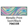 Friendly Plastic - Metallic Print Swirl/Black