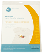 Silhouette Printable Heat Transfer For Light Colored Fabric