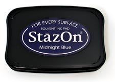 Tsukineko StazOn Ink Pad - Midnight Blue