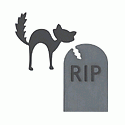 QuicKutz Die - Tombstone & Cat