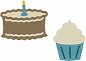 QuicKutz Die - Birthday Cake & Cupcake