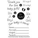 MSE Clear Stamp - Baby Announcement