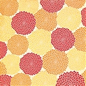 DCWV Patterned Paper - Blooms Orange with Glitter