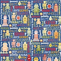 DCWV Patterned Paper - Robots With UV Coating